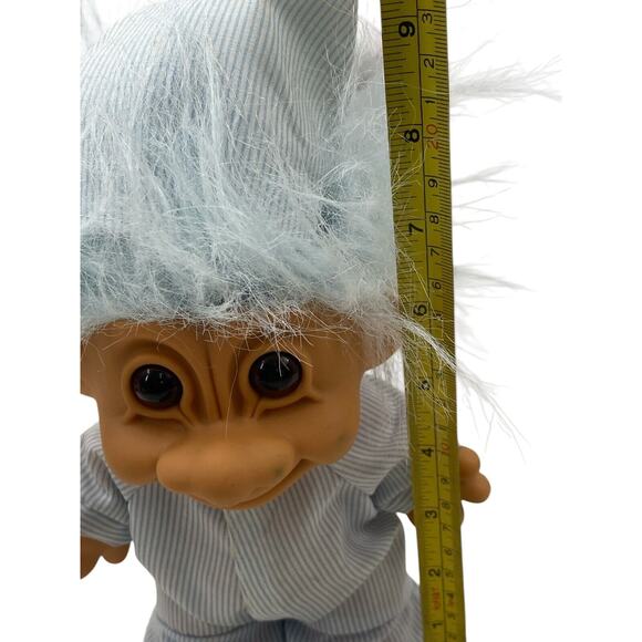 Vintage Russ Bedtime Troll Doll Sleepy Time Blue Pajamas and Nightcap - Picture 6 of 10